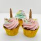 Cupcake tricolore pastel  <br> <br><div style="font-size:18px">(Boite 12 pièces)</div> cupcake