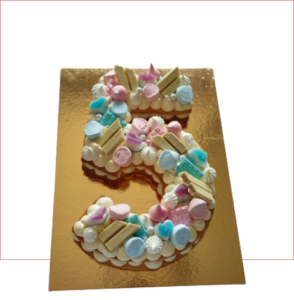number cake1 chiffre bonbons